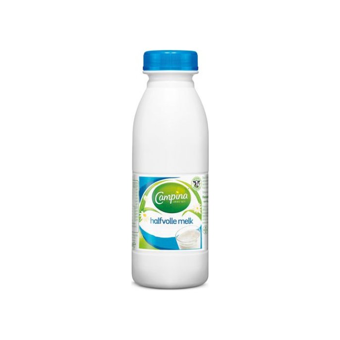 Campina Halfvolle melk petfles 500 ml (pak 6 x 500 milliliter)