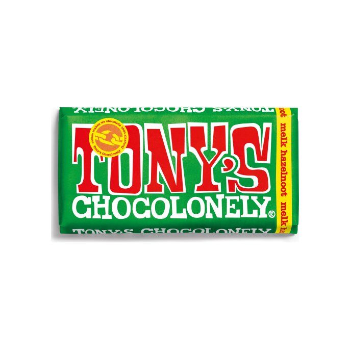 Chocoladereep Tonys 180g melk hazelnoot