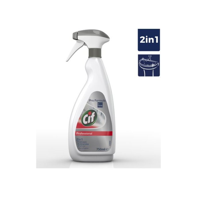 Cif 2 in 1 Sanitairreiniger (doos 6 x 750 milliliter)