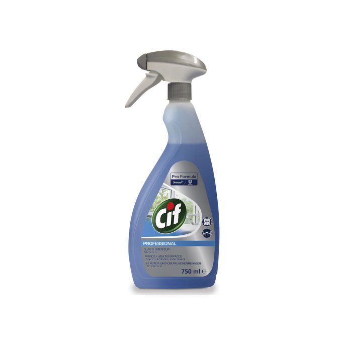 Cif Professional Glas- en Interieurreiniger. Spray (doos 6 x 750 milliliter)