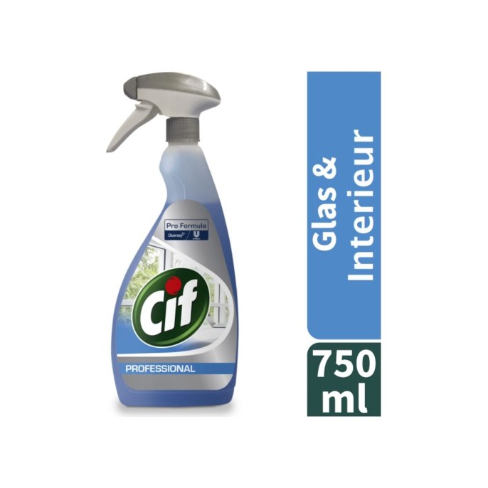 Cif Professional Glas- en Interieurreiniger. Spray (fles 750 milliliter)