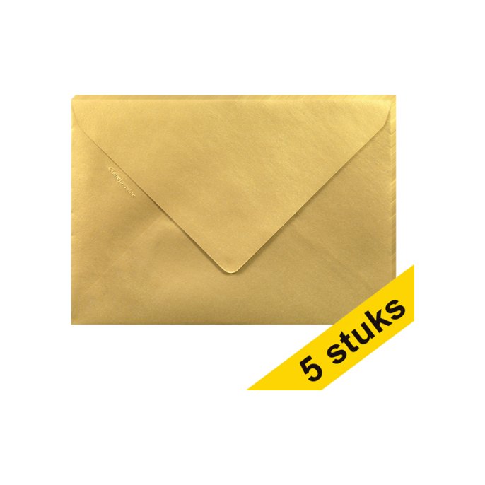 Clairefontaine Envelop C5 120g goud (5 stuks)