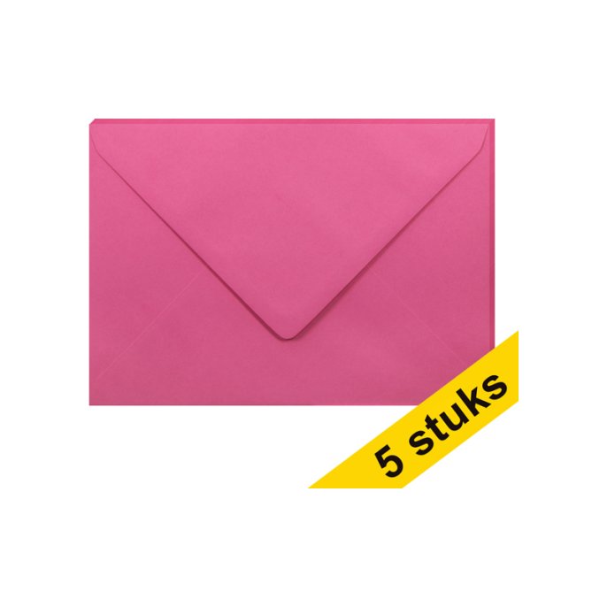 Clairefontaine Envelop C5 120g roze (5 stuks)