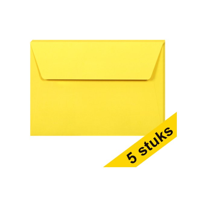 Clairefontaine Envelop C6 120g intens geel (5 stuks)