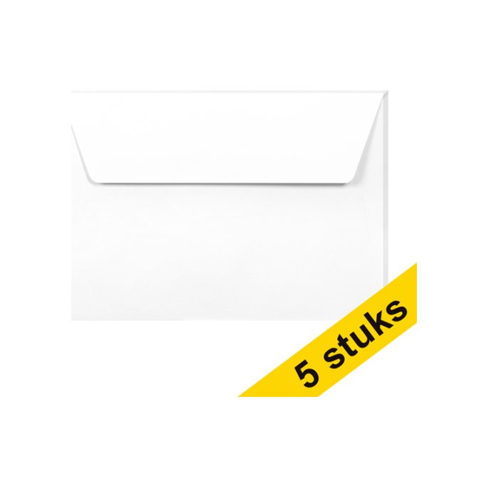 Clairefontaine Envelop C6 120g wit (5 stuks)