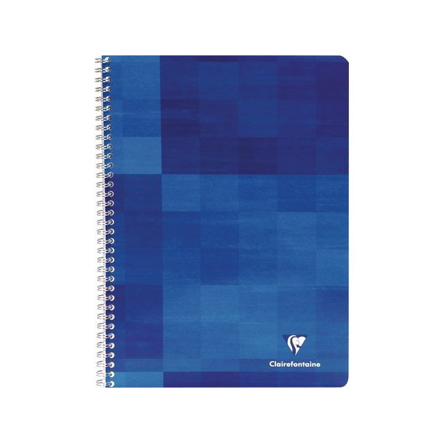 Clairefontaine Spiraalblok A4 Geruit 5 mm Blauw (doos 10 x 45 vel)