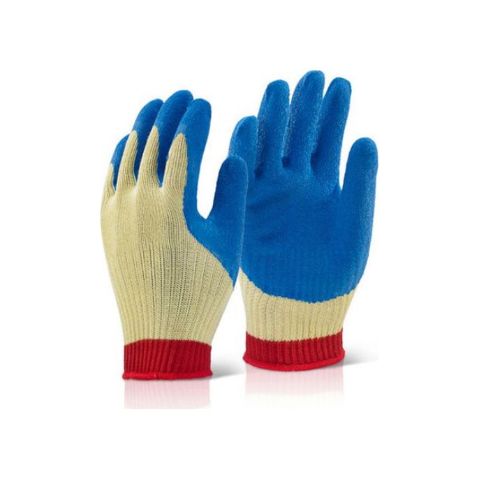 Click Handschoen Kevlar Maat XL Blauw met Geel en Rood (paar 2 stuks)