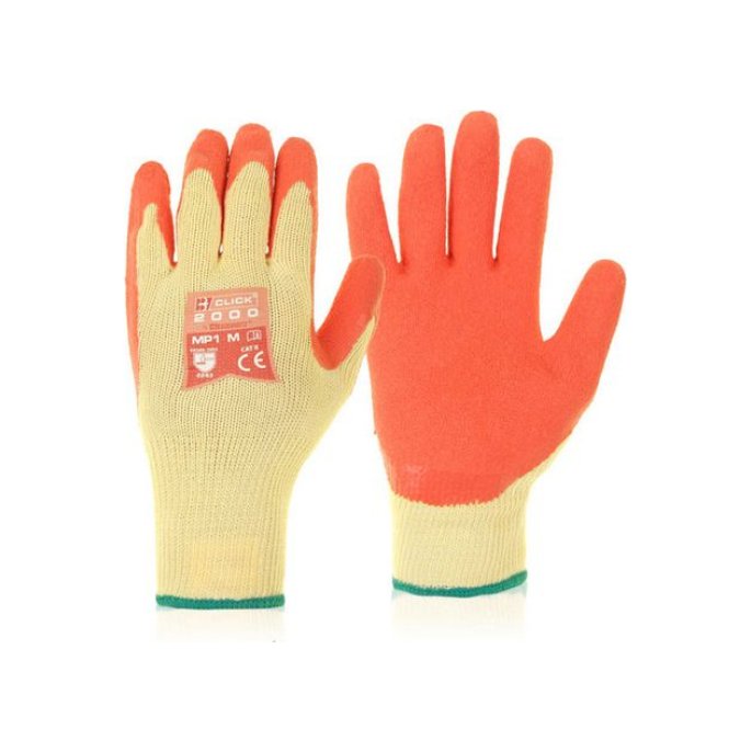 Click Multifunctionele Handschoenen Latex Oranje Extra Large (doos 10 stuks)