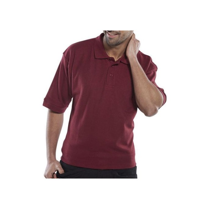 Click Poloshirt Maat L Bordeaux