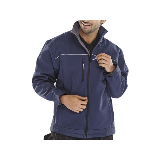 Click Softshell Jas Maat 4XL Marineblauw