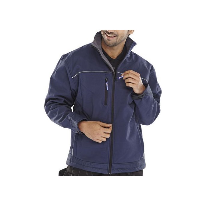 Click Softshell Jas Maat 4XL Marineblauw