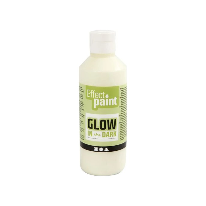 Creotime Glow In The Dark Verf Fluorescerend Geel (fles 250 ml)