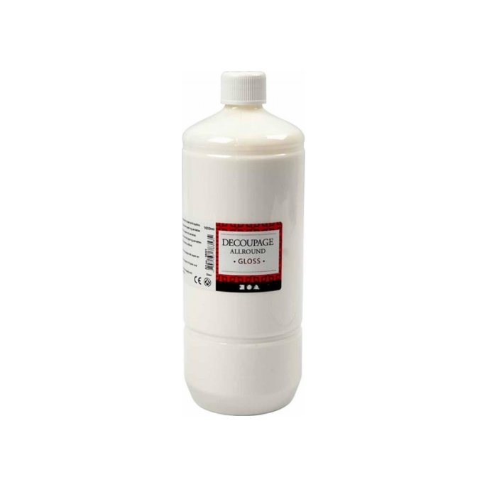 Creotime Lijmlak Decoupage glossy/fl1000ml (fles 1000 milliliter)