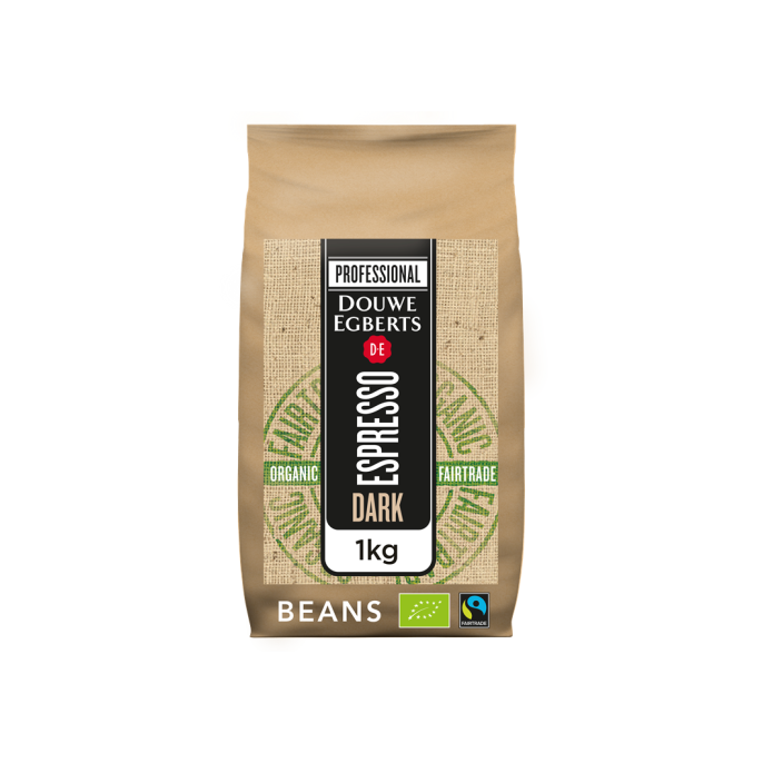 DE Espressobonen Dark Roast Biologisch Fairtrade 1KG