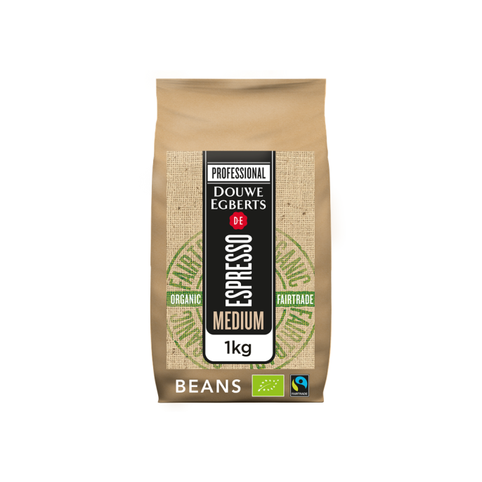 DE Espressobonen Medium Roast Biologisch Fairtrade 1KG