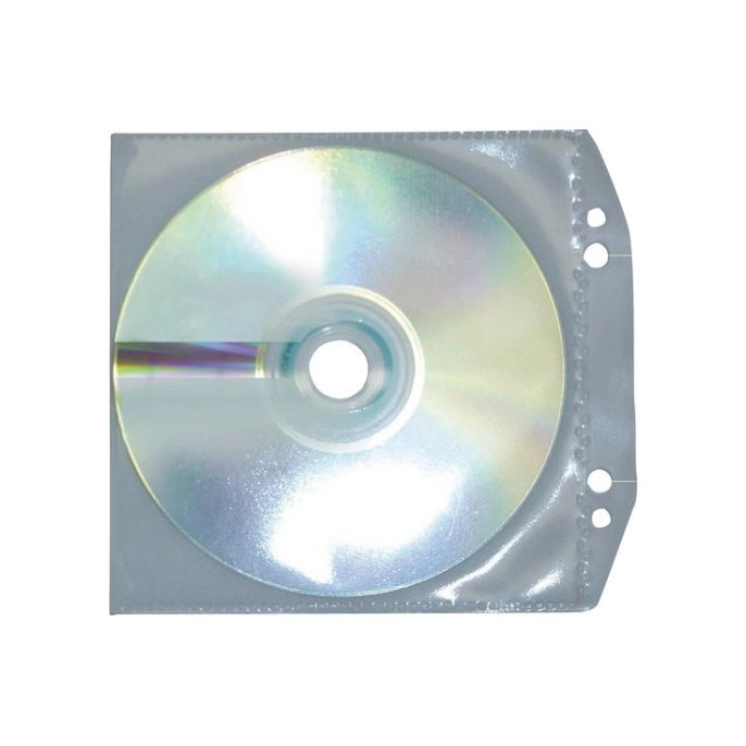 DURABLE CD/DVD Hoes met 2-gaats Perforatie PP Transparant (pak 10 stuks)