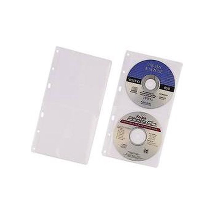 DURABLE CD/DVD hoes 2-3-4-gaats 2 x CD/DVD (pak 5 stuks)