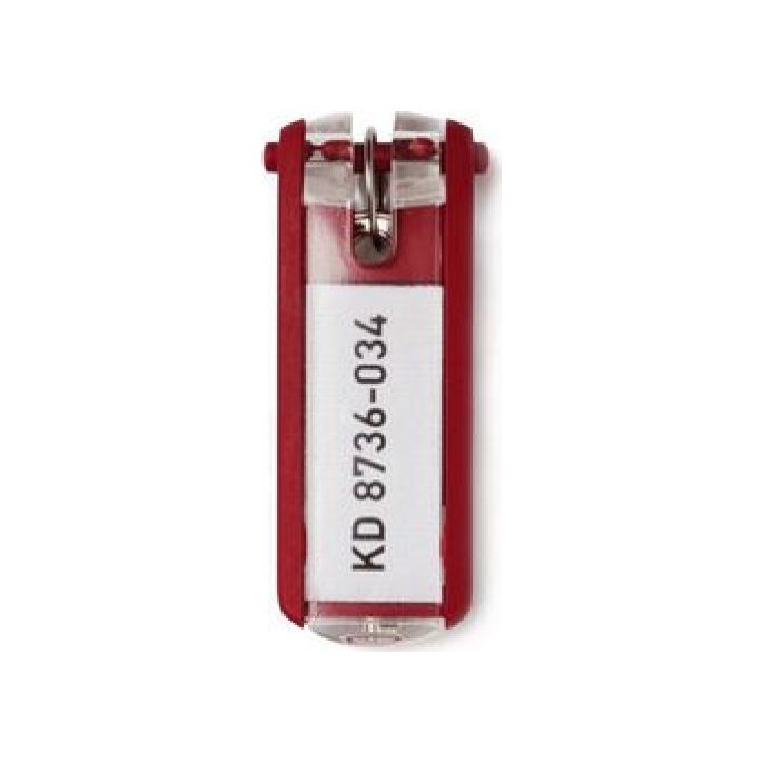 DURABLE Key Clip Sleutelhanger Rood (pak 6 stuks)