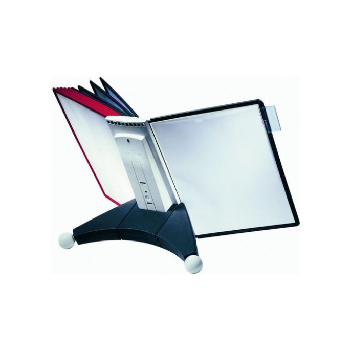 DURABLE Zichtpaneelhouder Sherpa® Display Inclusief 10 zichtpanelen rood/zwart