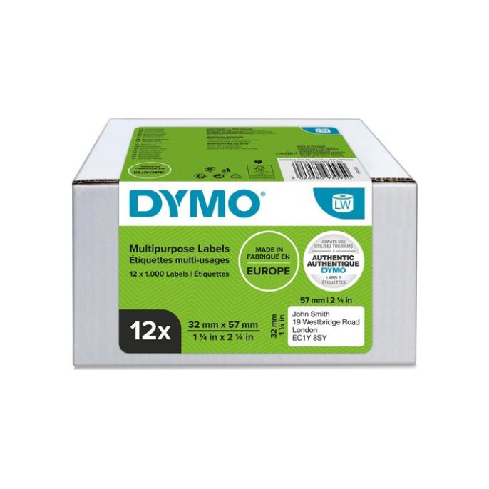 DYMO 11354 Etiket 32 x 57 mm (pak 12 rollen)