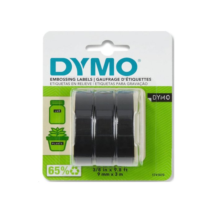 DYMO DYMO - 3D reliëftape - 3 rol(len) - Rol (0.9 cm x 3 m) (pak 3 stuks)