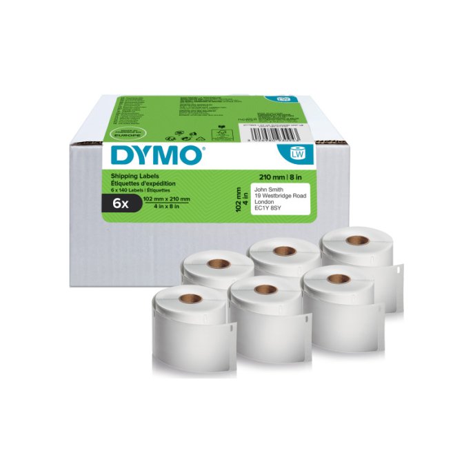 DYMO Etiket 5XL verzendlabel 102x210mm (6 rollen)