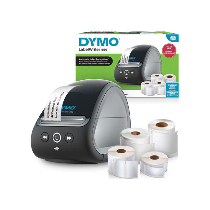 DYMO LW 550 labelprinter bundel + 4 rollen