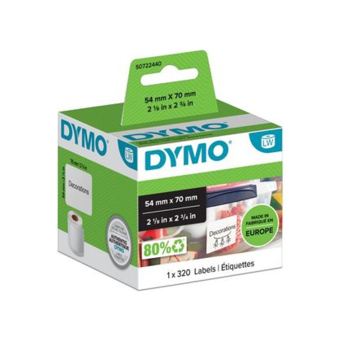 DYMO S0720540 LW Labels Papier 54 x 70 mm Wit