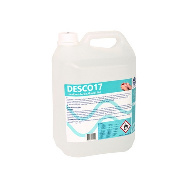 Desco Handdesinfectiemiddel gel 5 L (1 doos x 4 fles)