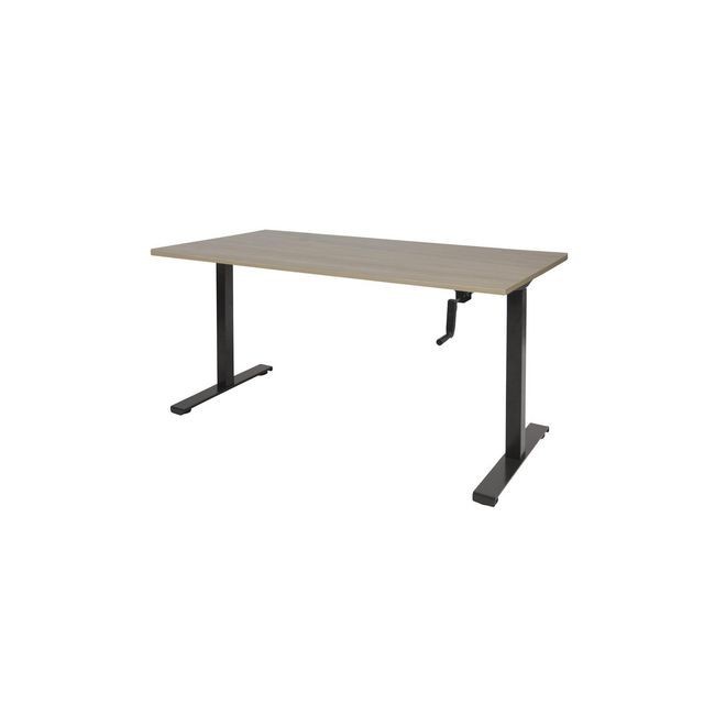 Dextro Slinger Zit-Sta Bureau 160 x 80 cm Robson Eiken Zwart