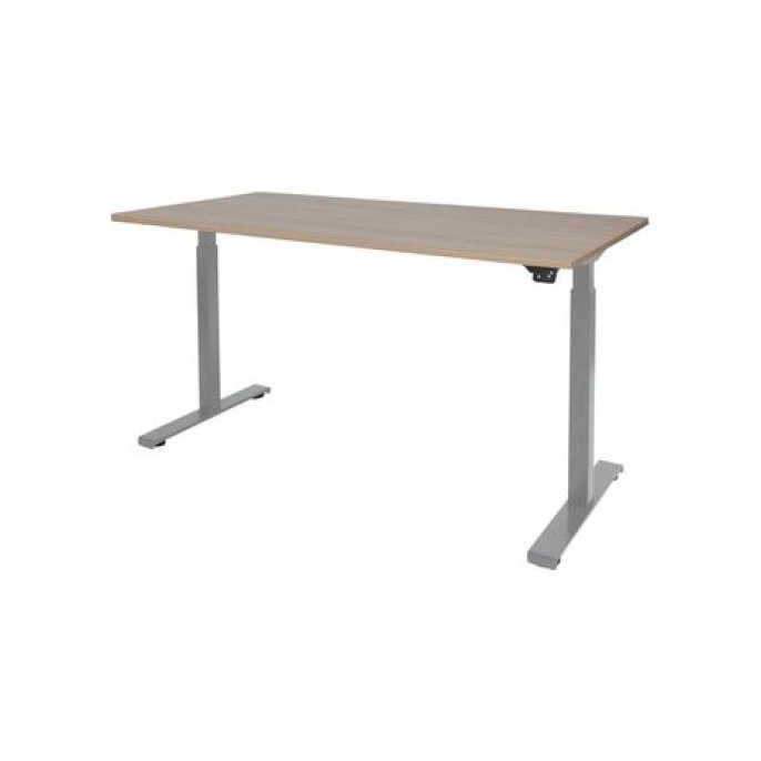 Dextro Basic Verstelbaar Bureau 120 x 80 cm Licht Kersen Aluminium