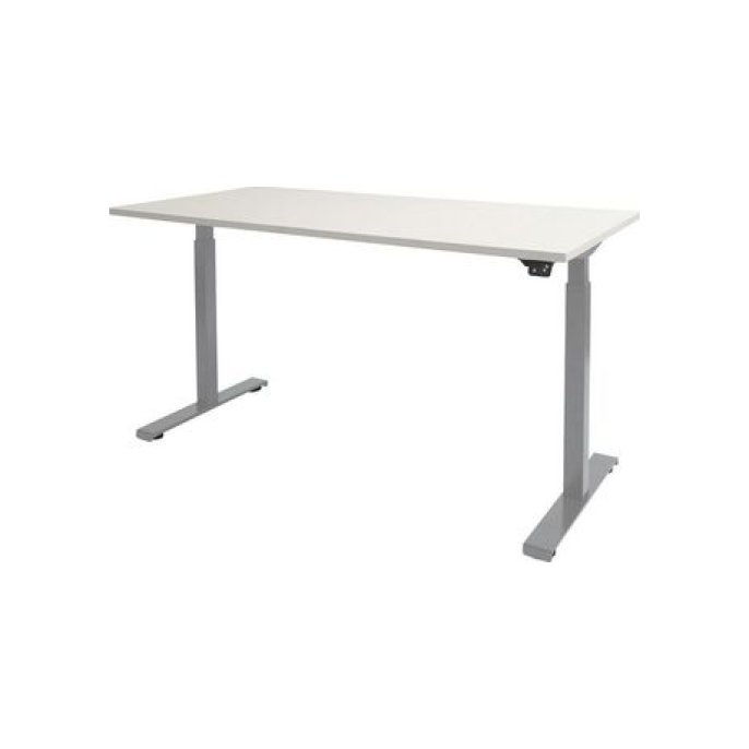 Dextro Basic Verstelbaar Bureau 160 x 80 cm Wit Aluminium