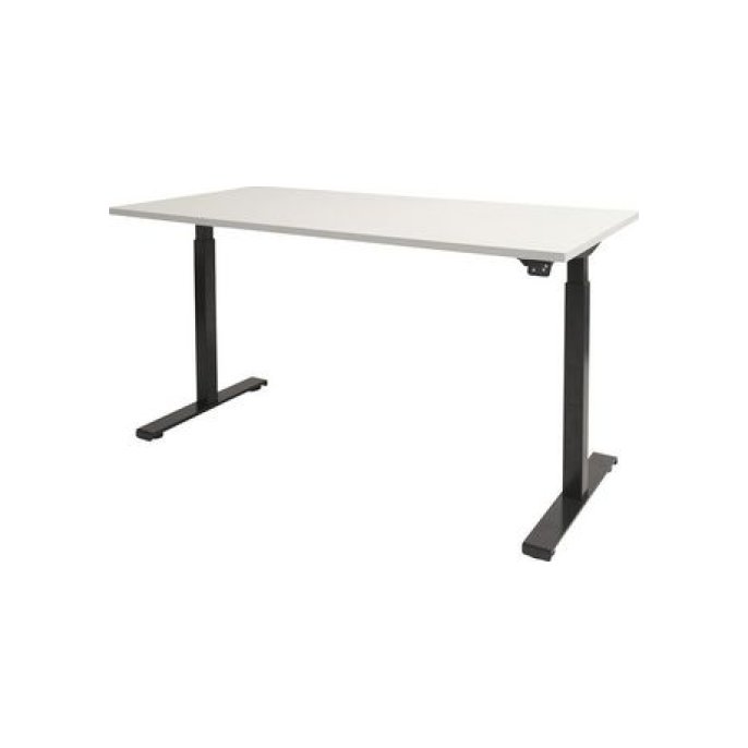 Dextro Basic Verstelbaar Bureau 160 x 80 cm Wit Zwart