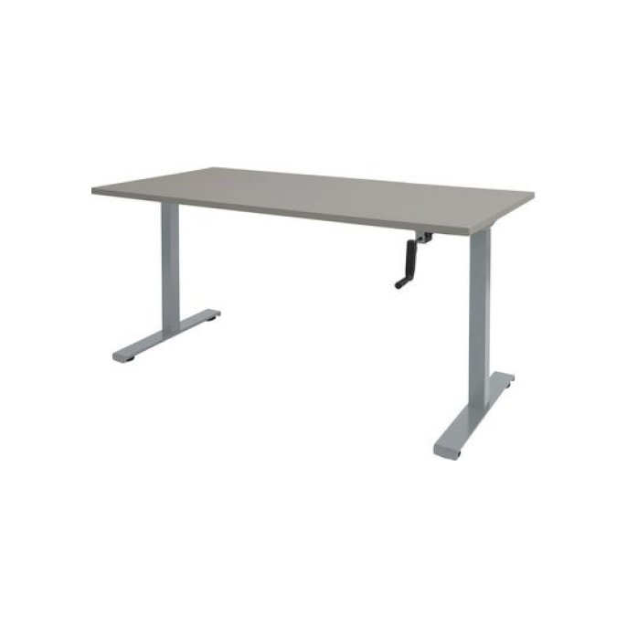 Dextro Slinger Zit-Sta Bureau 160 x 80 cm Grijs Aluminium