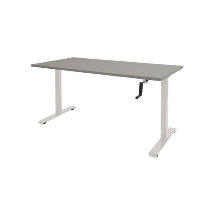 Dextro Slinger Zit-Sta Bureau 160 x 80 cm Grijs Wit