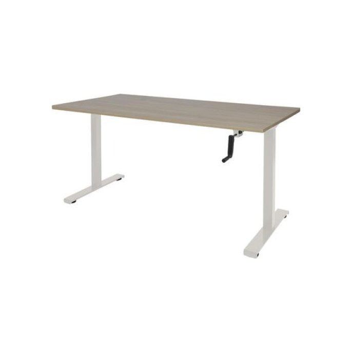 Dextro Slinger Zit-Sta Bureau 160 x 80 cm Lindberg Eiken Zwart