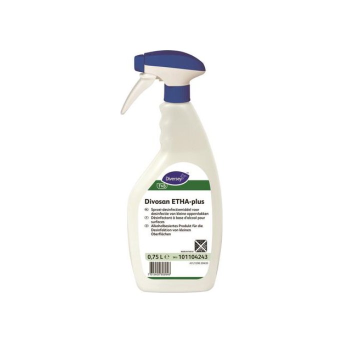 Diversey Etha Plus Reinigingsmiddel Desinfecterend Spray (doos 6 x 750 milliliter)