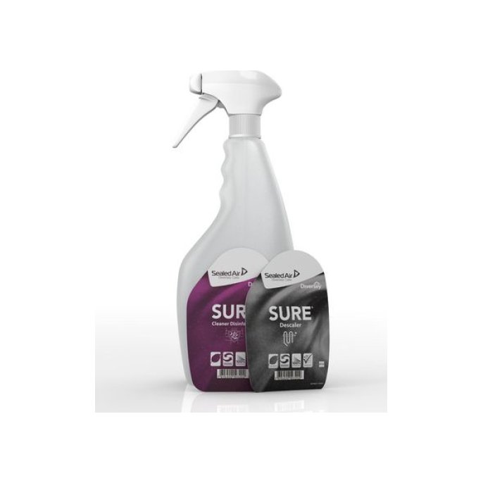 Diversey Spuitfles tbv SURE-desinfecterende reinigingsspray en ontkalker 750 ml (doos 6 x 750 milliliter)