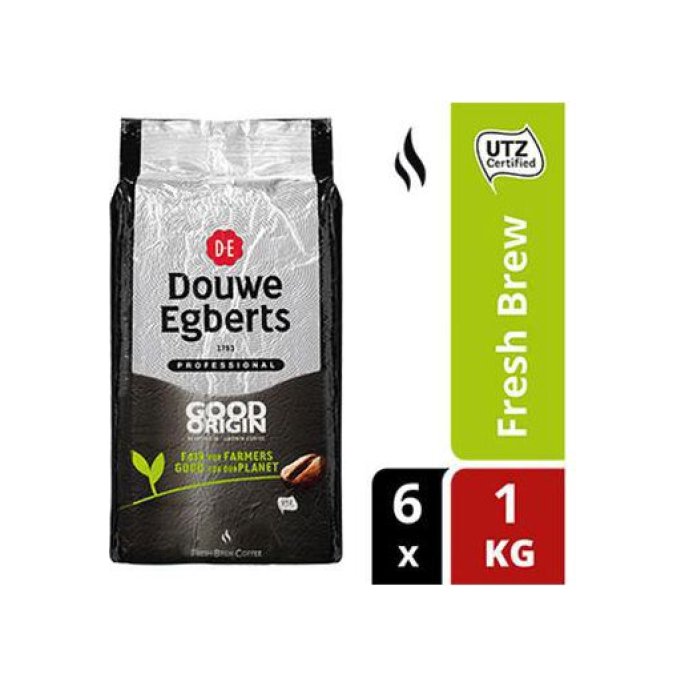 Douwe Egberts Fresh Brew Goodorigin Gemalen Koffie (doos 6 x 1000 gram)