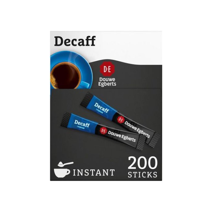 Douwe Egberts Instant Koffiesticks Cafeinevrij (doos 200 stuks)