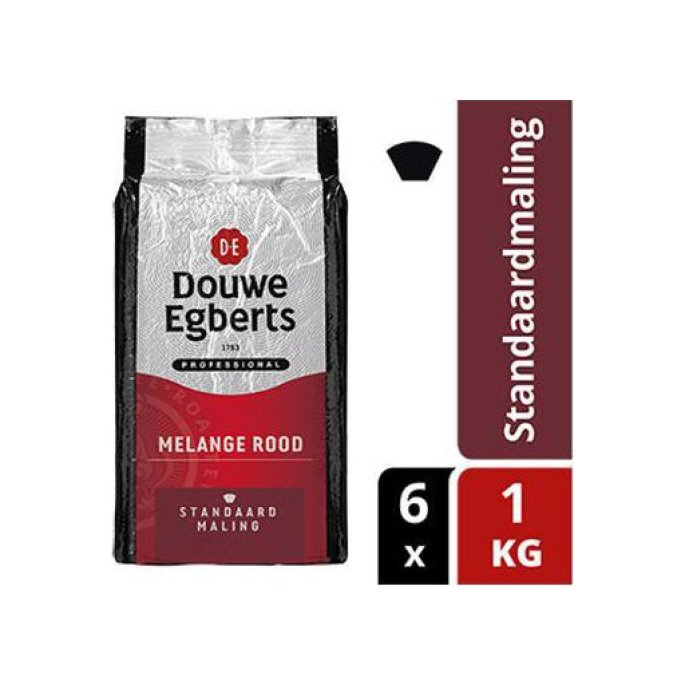 Douwe Egberts Professional Rood Gemalen Koffie Standaardmaling (doos 6 kilogram)