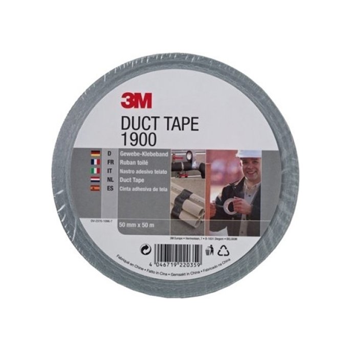 Duct tape 1900 50mm zilver/rl50m