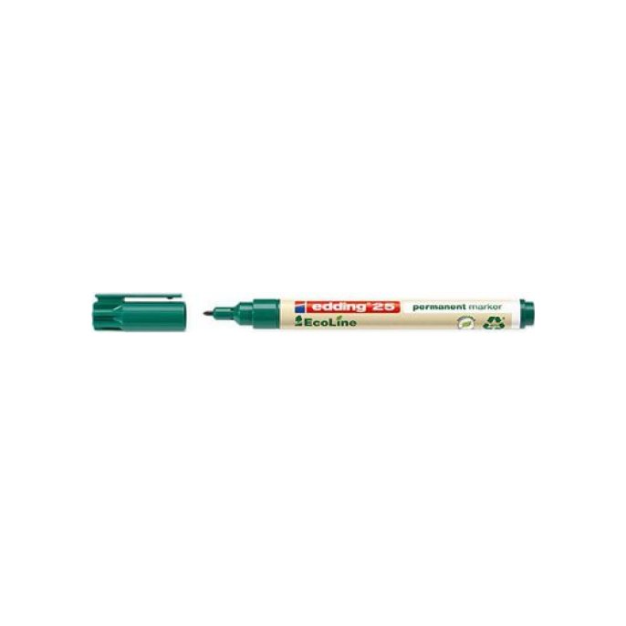 EDDING 25 EcoLine Permanente Marker Ronde Punt 1 mm Groen