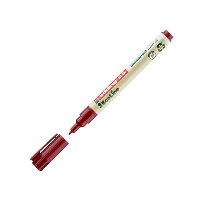 EDDING 25 EcoLine Permanente Marker Ronde Punt 1 mm Rood