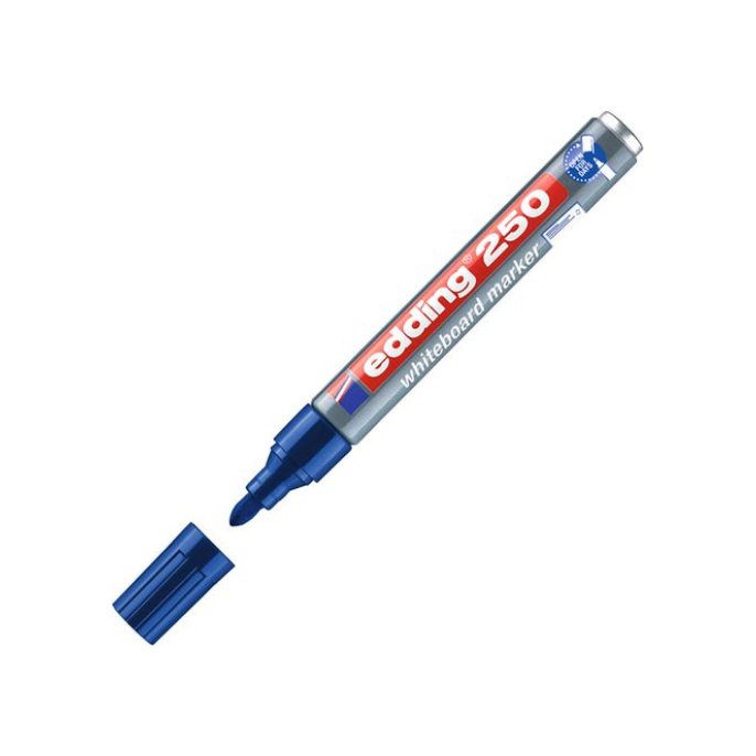 EDDING 250 Whiteboardmarker Ronde Punt 3 mm Blauw (pak 10 stuks)