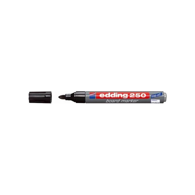 EDDING 250 Whiteboardmarker Ronde Punt 3 mm Zwart (pak 10 stuks)