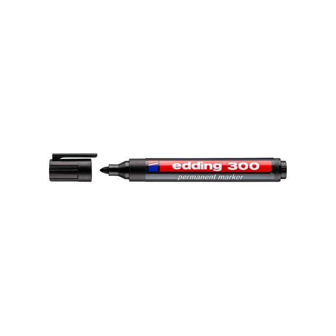 EDDING 300 Permanente Marker Ronde Punt 15 - 3 mm Zwart (pak 10 stuks)