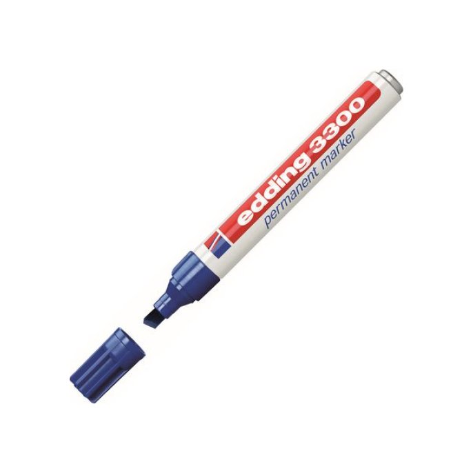 EDDING 3300 Permanente Marker Beitelvormige Punt 1 - 5 mm Blauw (doos 10 stuks)