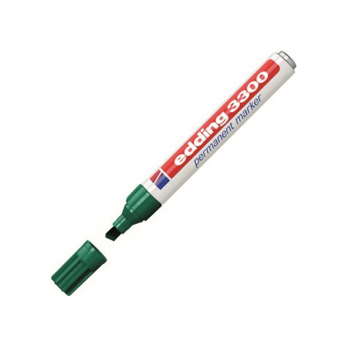 EDDING 3300 Permanente Marker Beitelvormige Punt 1 - 5 mm Groen (doos 10 stuks)