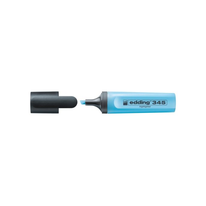 EDDING 345 Markeerstift Beitelvormige Punt 2 - 5 mm Blauw (doos 10 stuks)